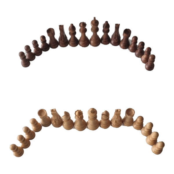 Giochi completi in legno con scacchiera in legno pieghevole - immagine 2